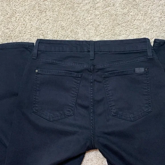 Jen7 by 7 For All Mankind smooth Black Ankle Skinny Jeans‎ Size 4 mid rise - Picture 5 of 11